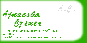 ajnacska czimer business card